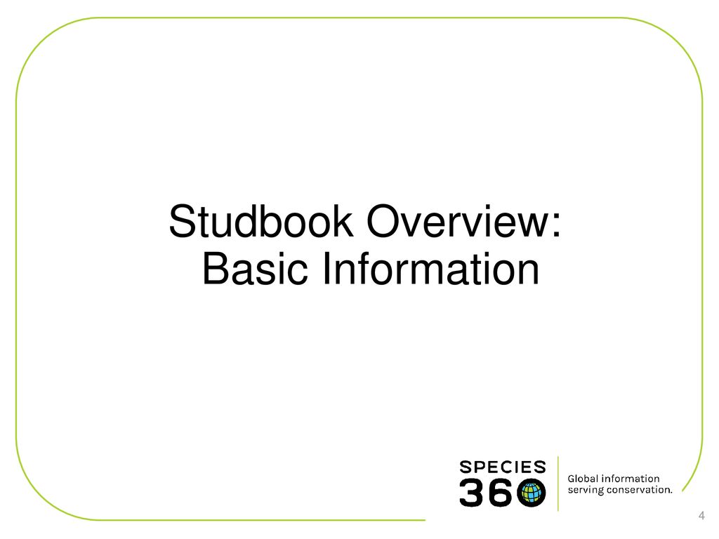Studbook Overview: Basic Information