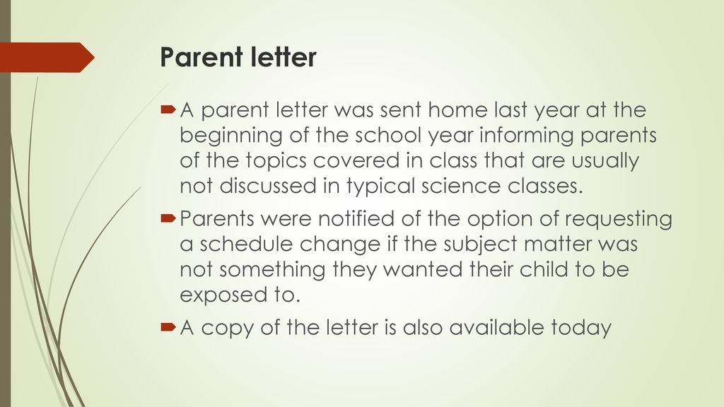 Parent letter