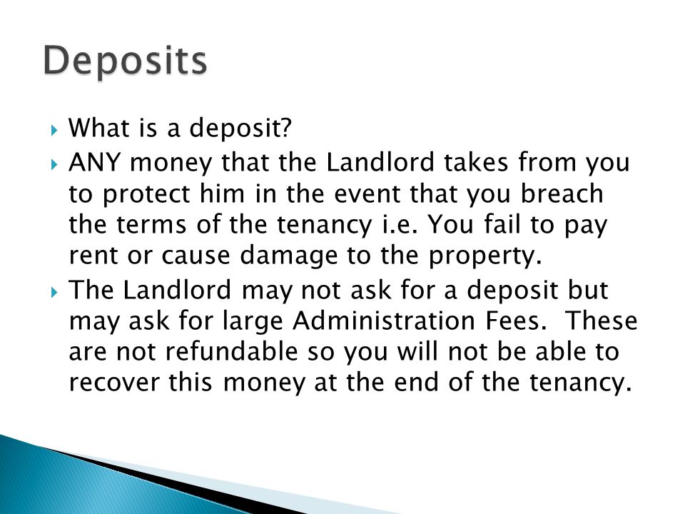 Deposits What is a deposit