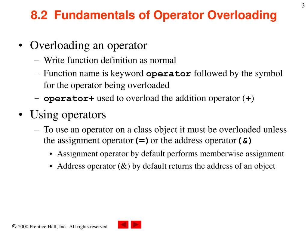 Operator- Overloading - CHAPTER 8: OPERATOR OVERLOADING Meaning