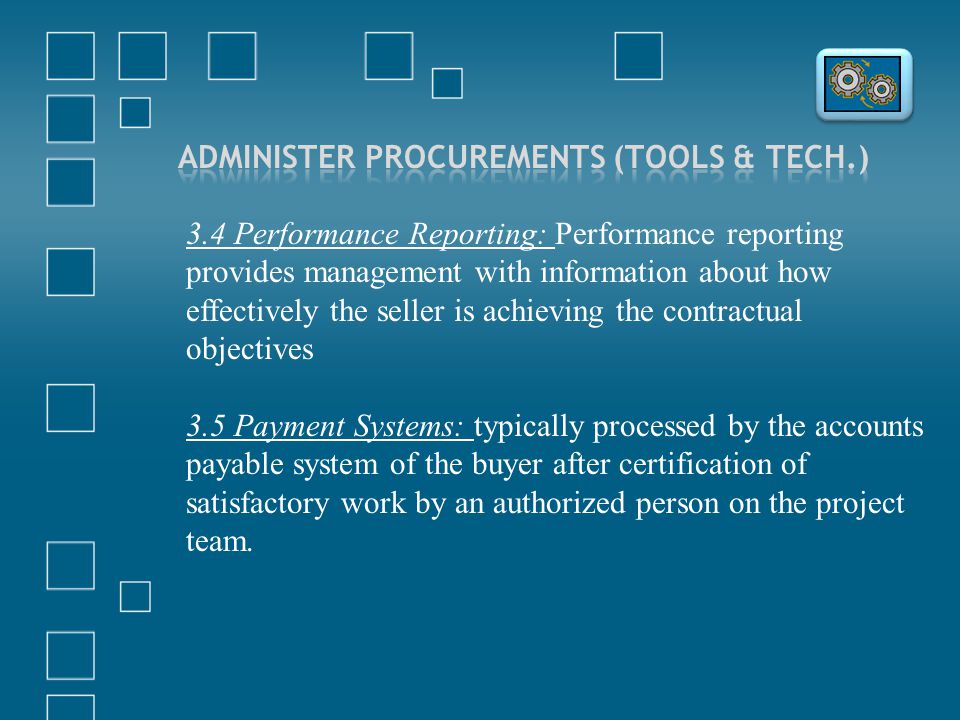 Administer Procurements (Tools & Tech.)