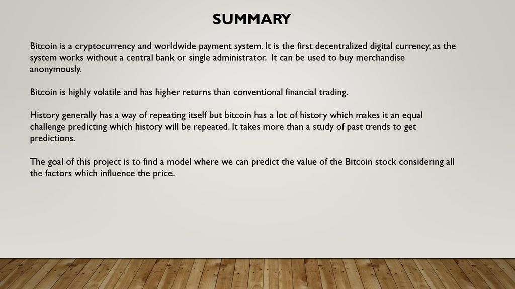 Bitcoin Price Prediction Ppt Download - 