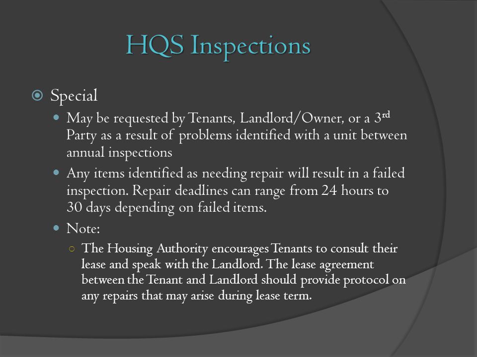 HQS Inspections Special