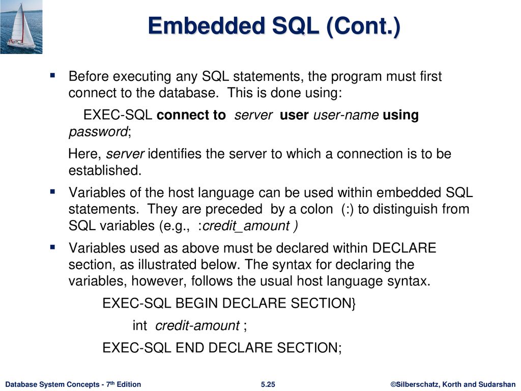 Chapter 5 advanced sql ppt download