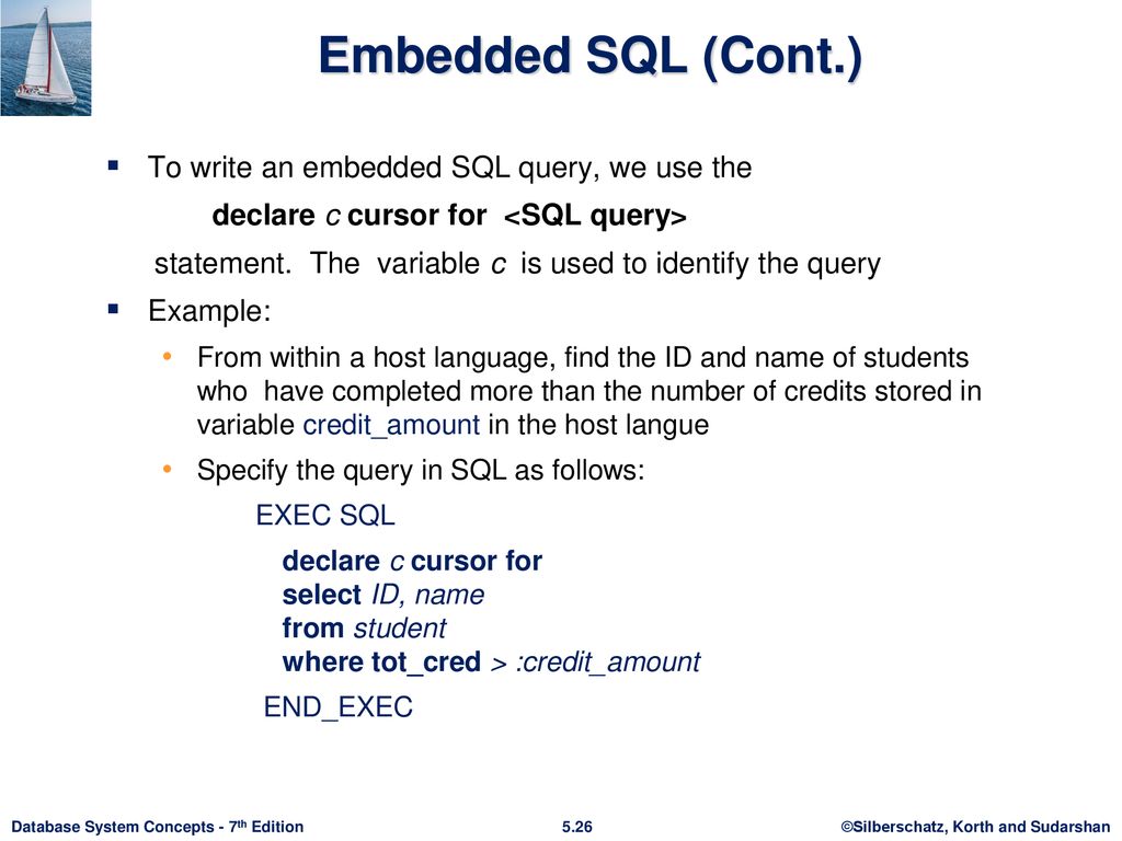 Chapter 5 advanced sql ppt download