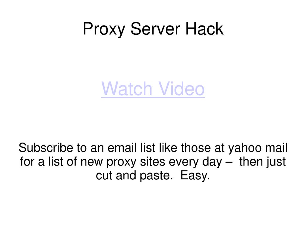 how to hack proxy server