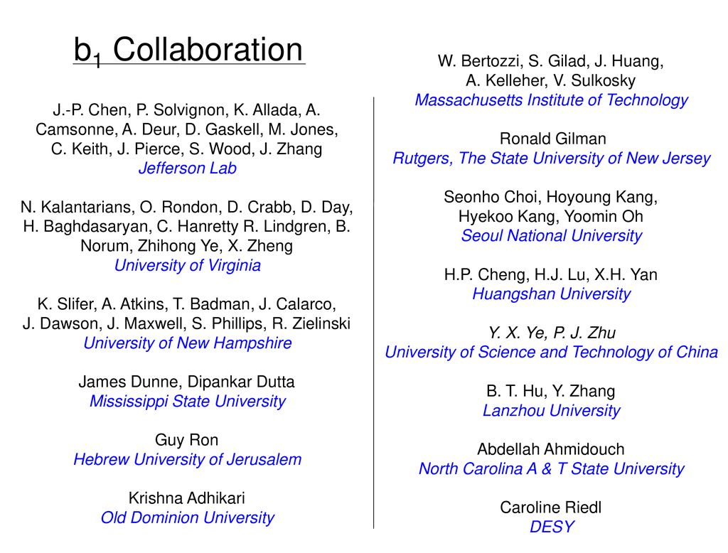 The Deuteron Polarized Ensor Structure Function B1 PAC 38 Defense - Ppt ...