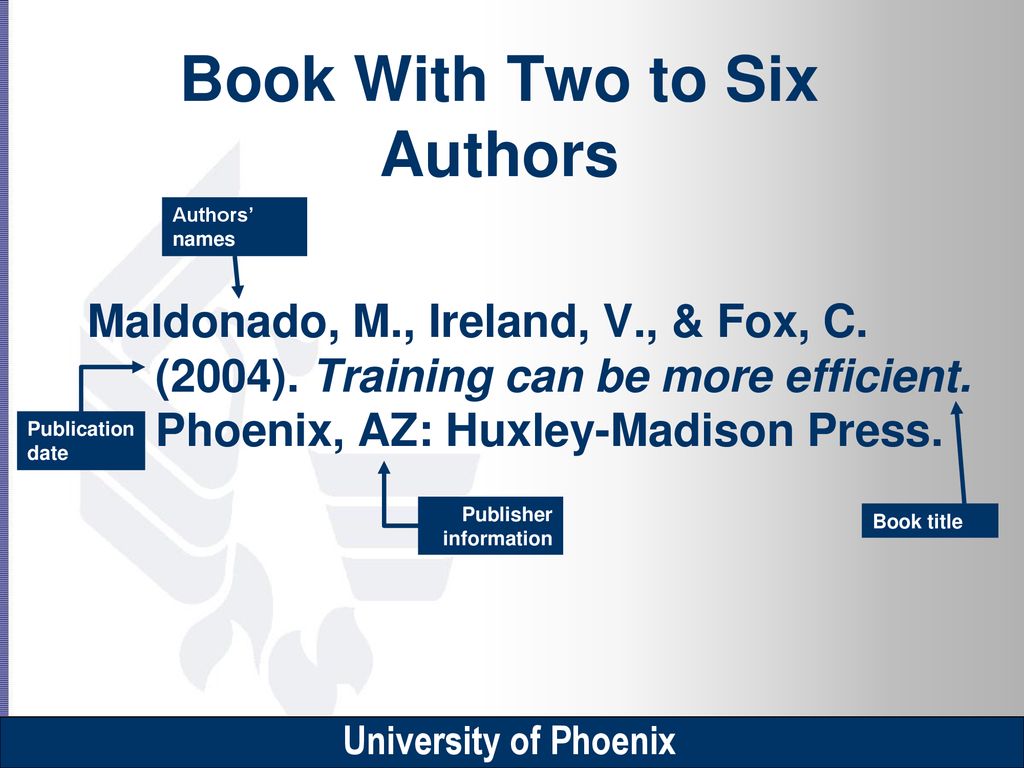 Book With Two to Six Authors