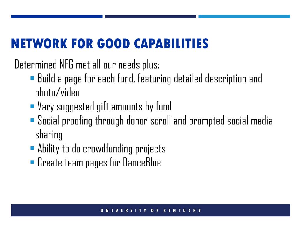 network for good capabilities