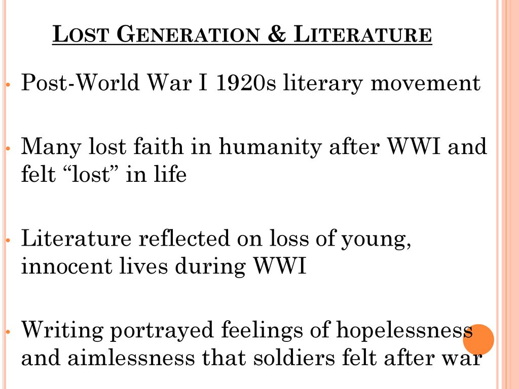 Lost generation ppt download