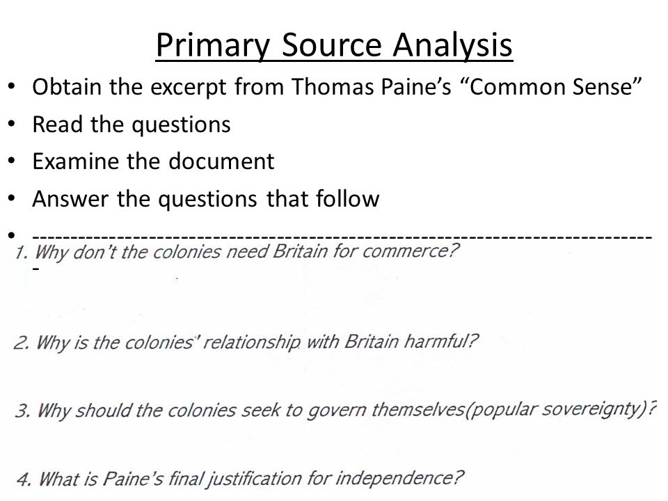 Primary Source Analysis