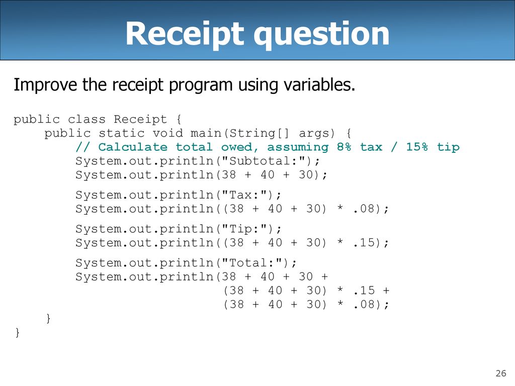 Building Java Programs Chapter 2 - ppt download