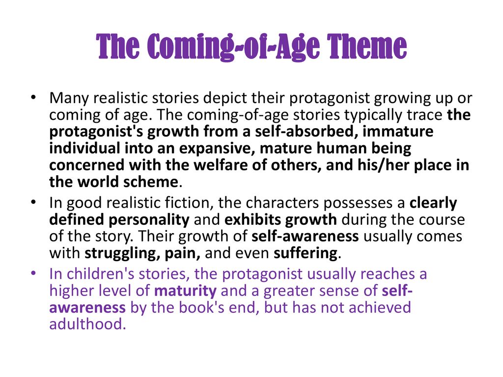 Coming-of-age stories - ppt download