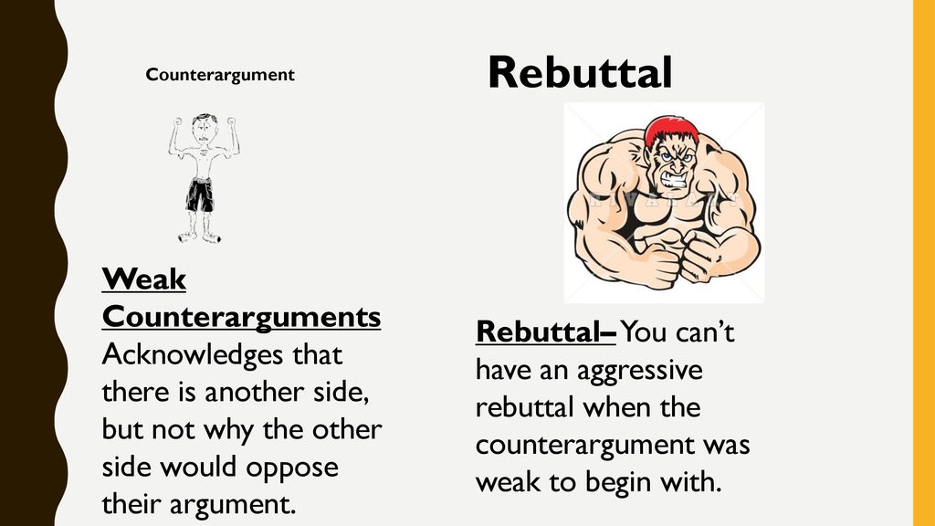 counter argument rebuttal difference