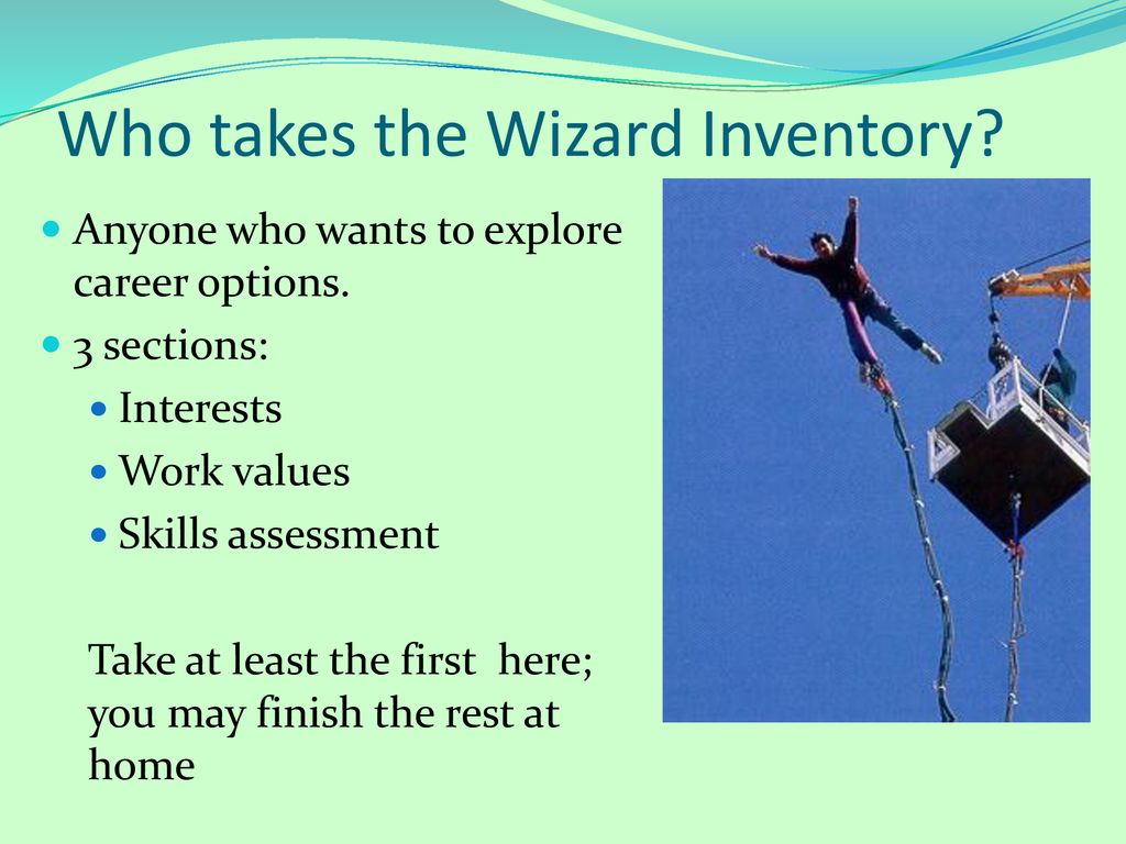 Who takes the Wizard Inventory