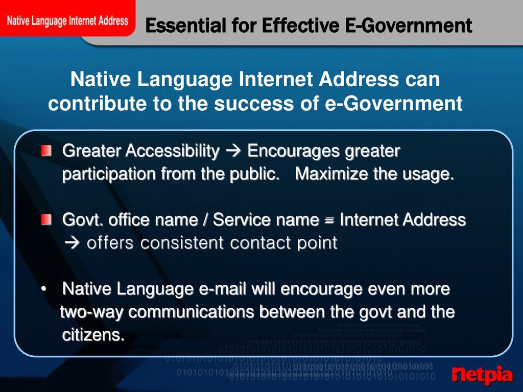 Essential for Effective E-Government