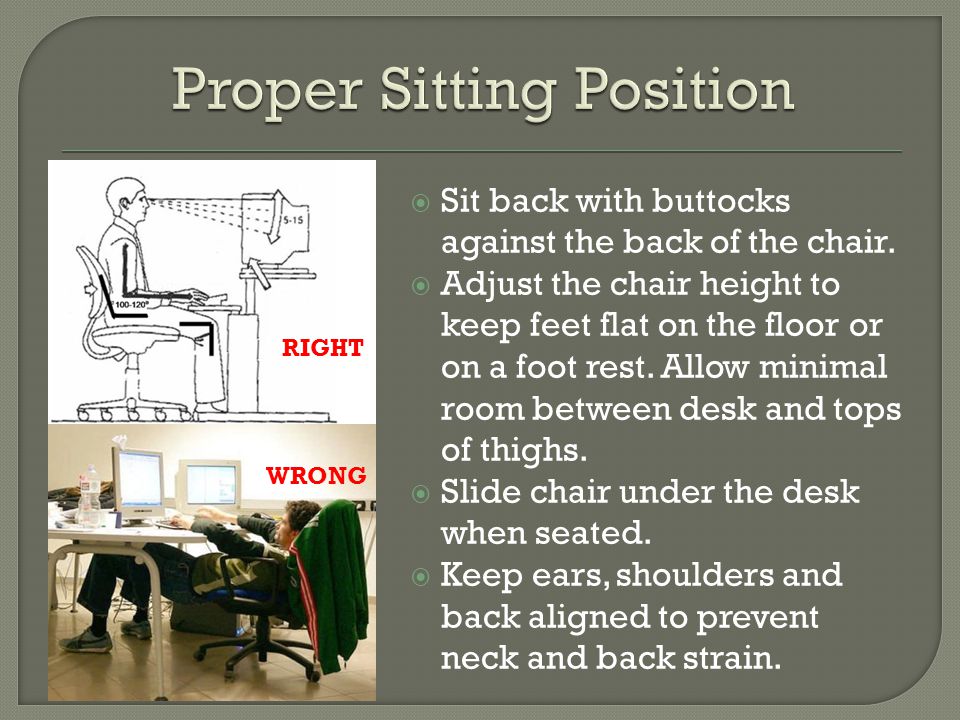 Proper Sitting Position