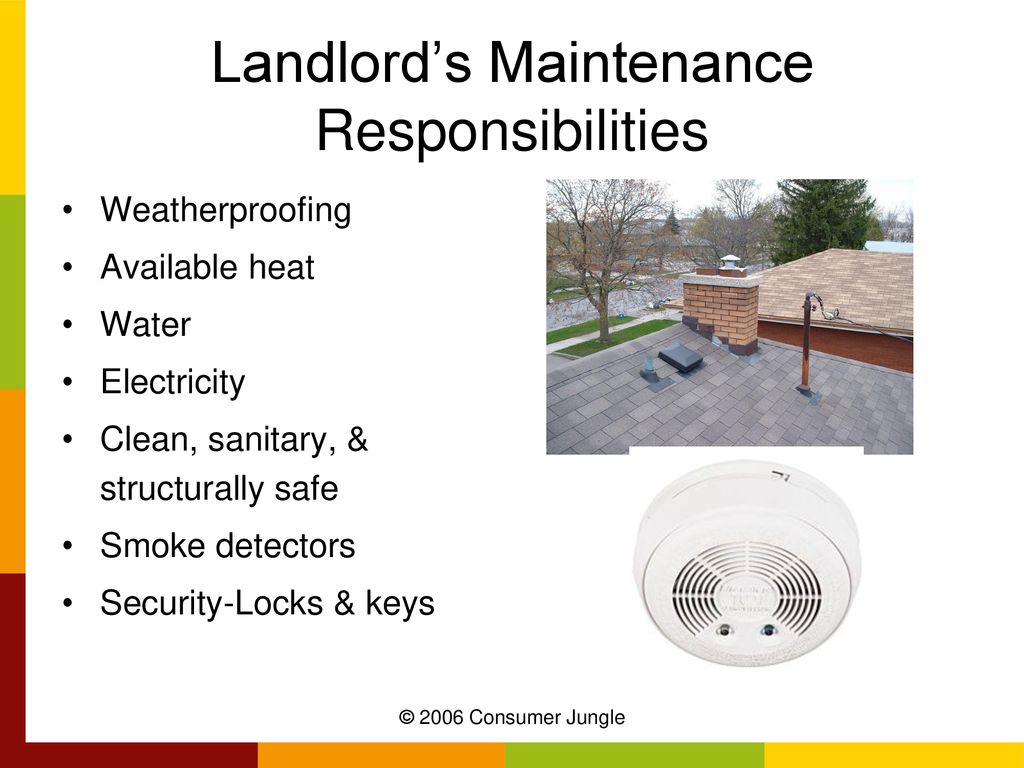 Landlord’s Maintenance Responsibilities