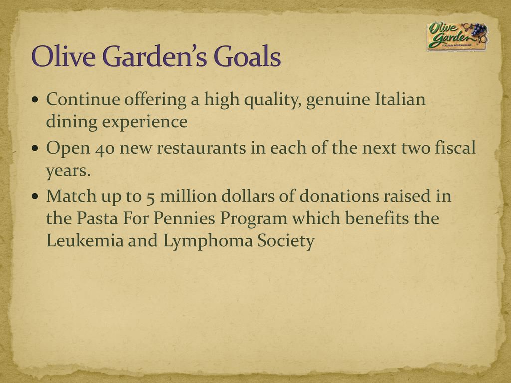 Olive Garden Marketing Plan Ppt Download