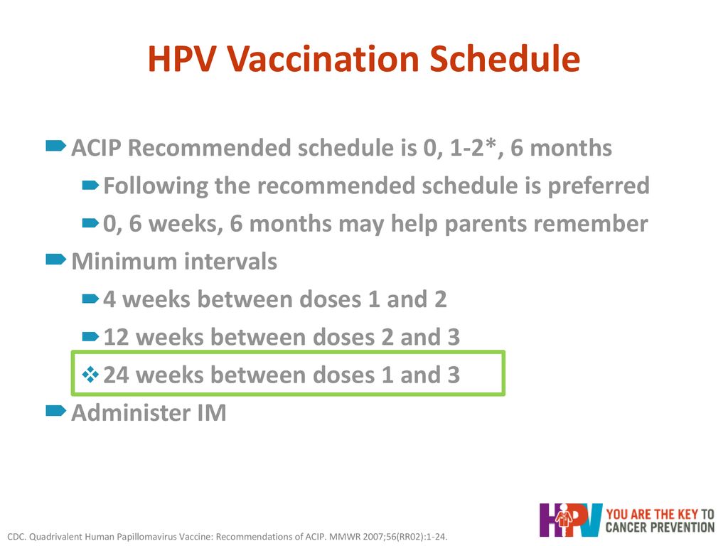 human papillomavirus vaccine dose schedule)