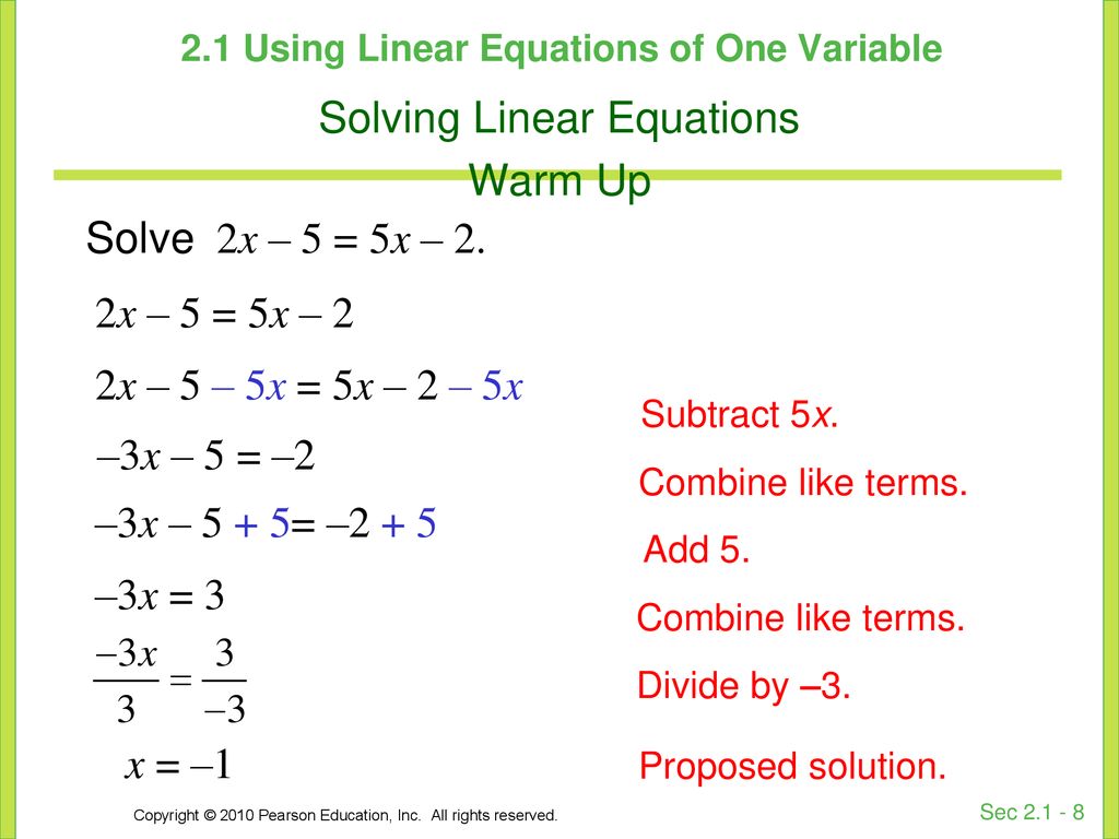 Linear Equations and Applications - ppt download