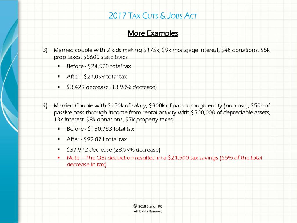 2017 Tax Cuts And Jobs Act Update - Ppt Download