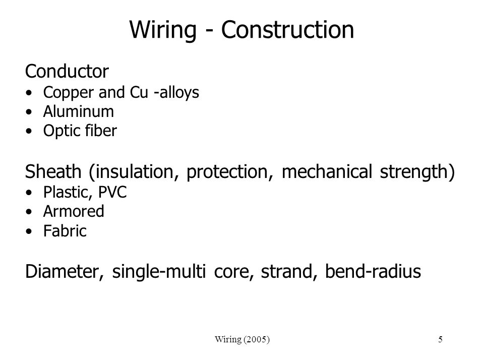 Wiring - Construction Conductor