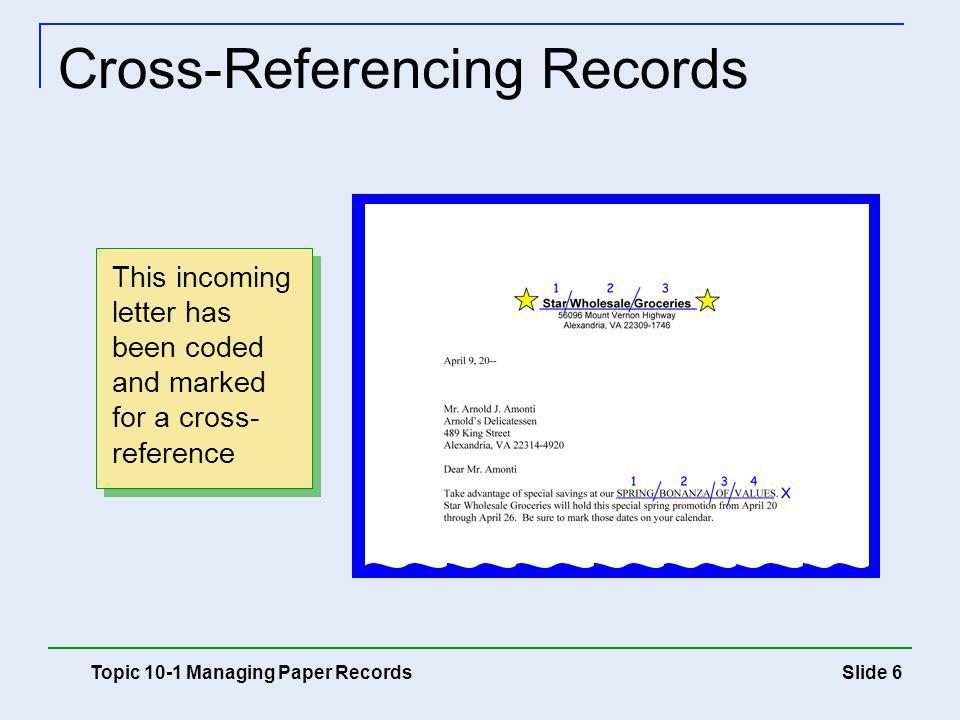 Cross-Referencing Records