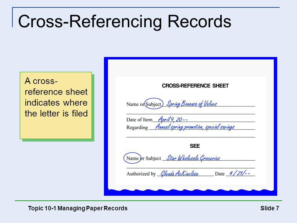 Cross-Referencing Records