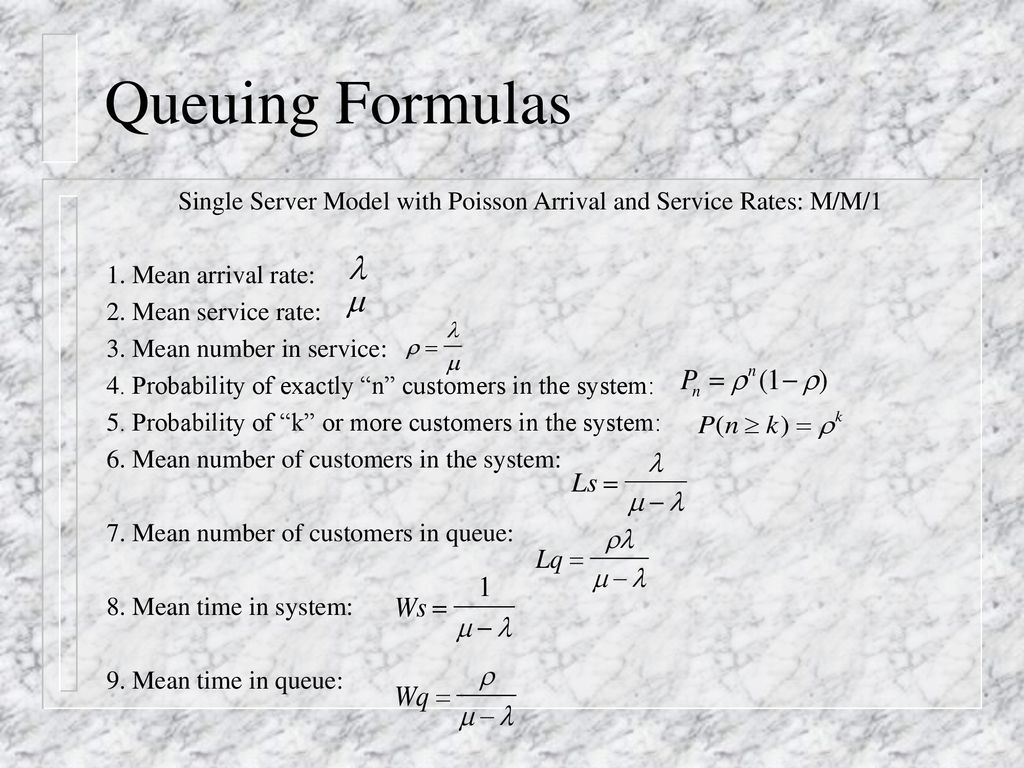 Queuing models and capacity planning ppt download