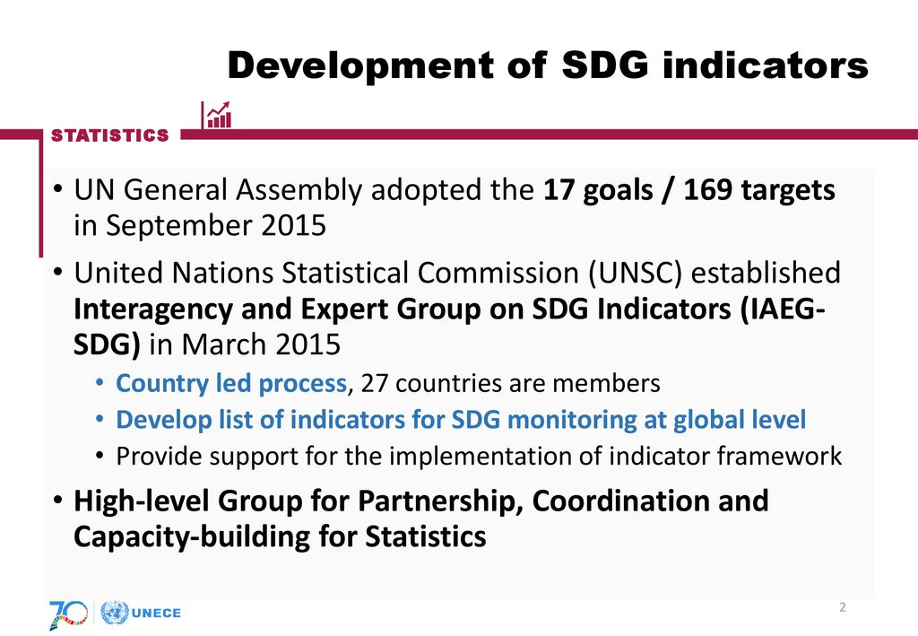 Development of SDG indicators