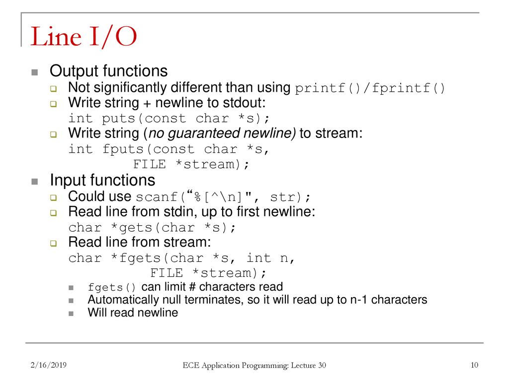 Eece 2160 ece application programming ppt download