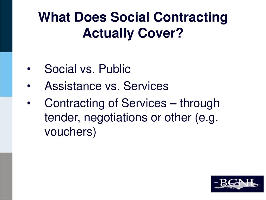 What Does Social Contracting Actually Cover