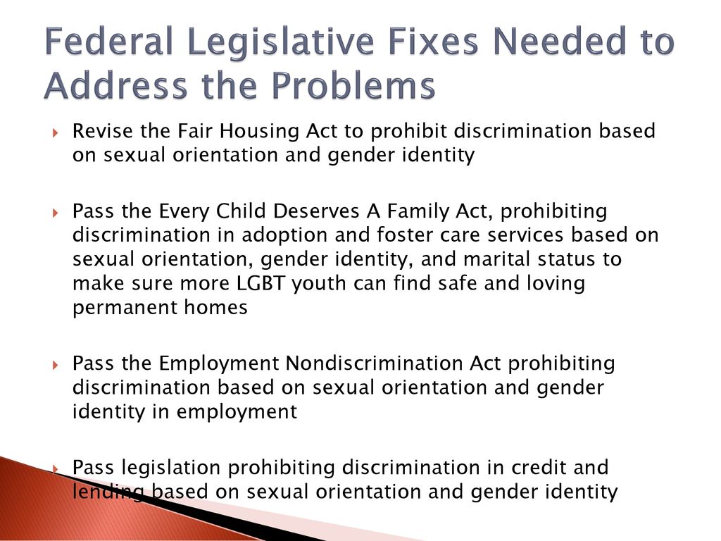 Addressing Lgbt Homelessness And Housing Discrimination Through Federal