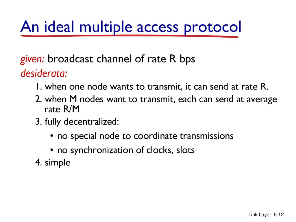 An ideal multiple access protocol