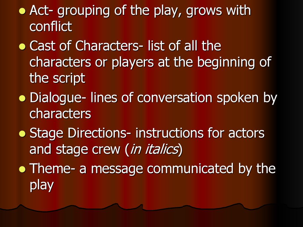 Elements of Drama Literary Terms - ppt download