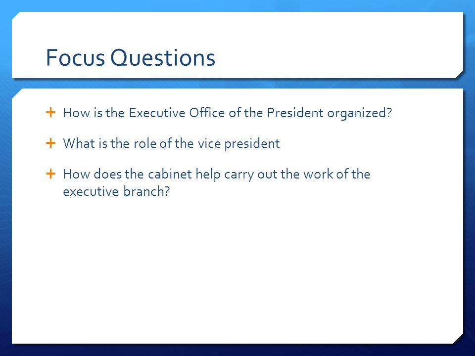 Executive Office Of The President And The Cabinet Ppt Download