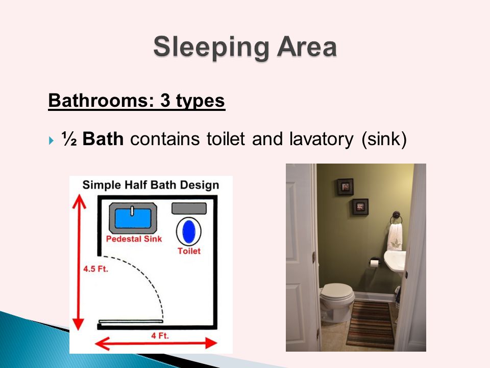Sleeping Area Bathrooms: 3 types