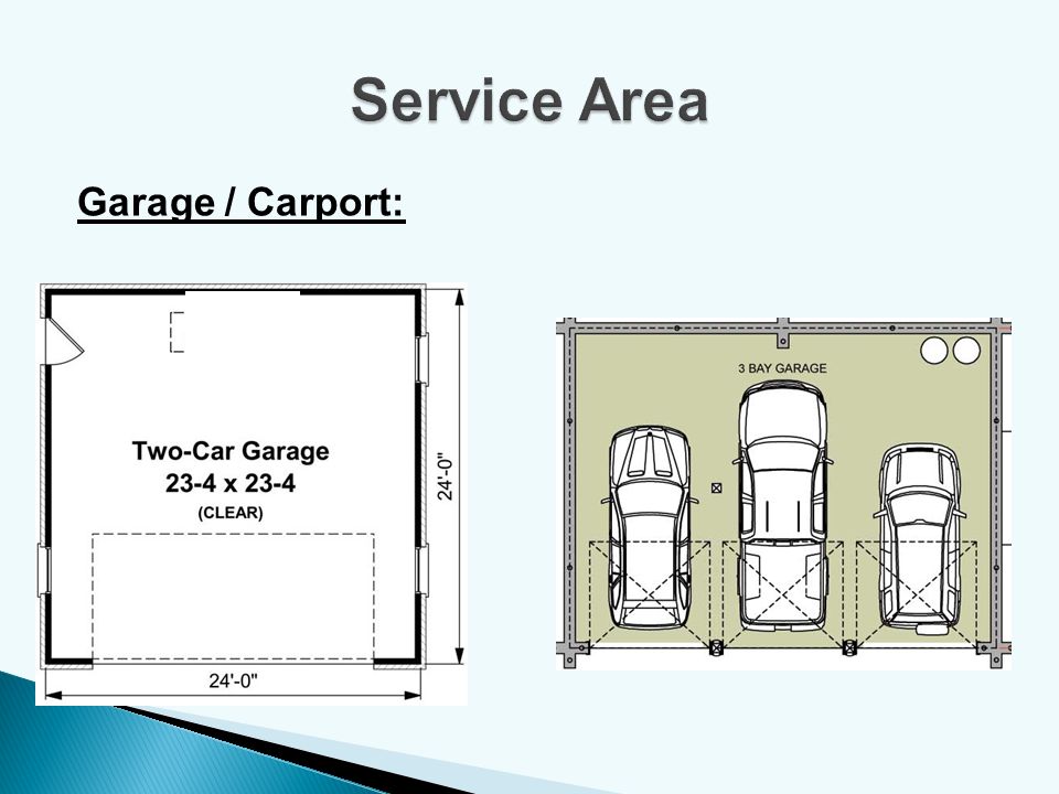 Service Area Garage / Carport:
