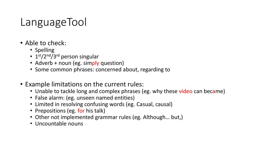 LanguageTool David Ling. ppt download
