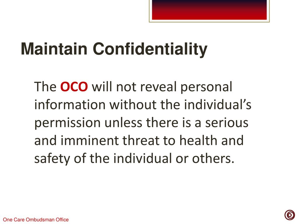 Maintain Confidentiality