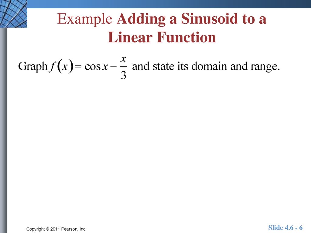Example Adding a Sinusoid to a Linear Function