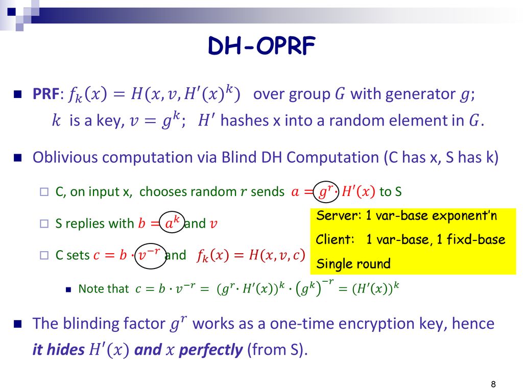 Opaque Oprf Based Asymmetric Pake S Jarecki H Krawczyk J Ppt Download