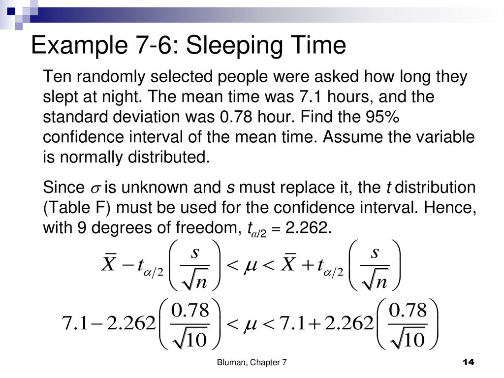Example 7-6: Sleeping Time