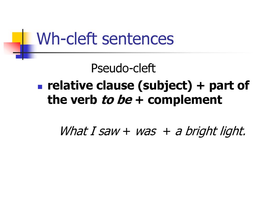 Một số lưu ý khi sử dụng câu chẻ (Cleft sentence)