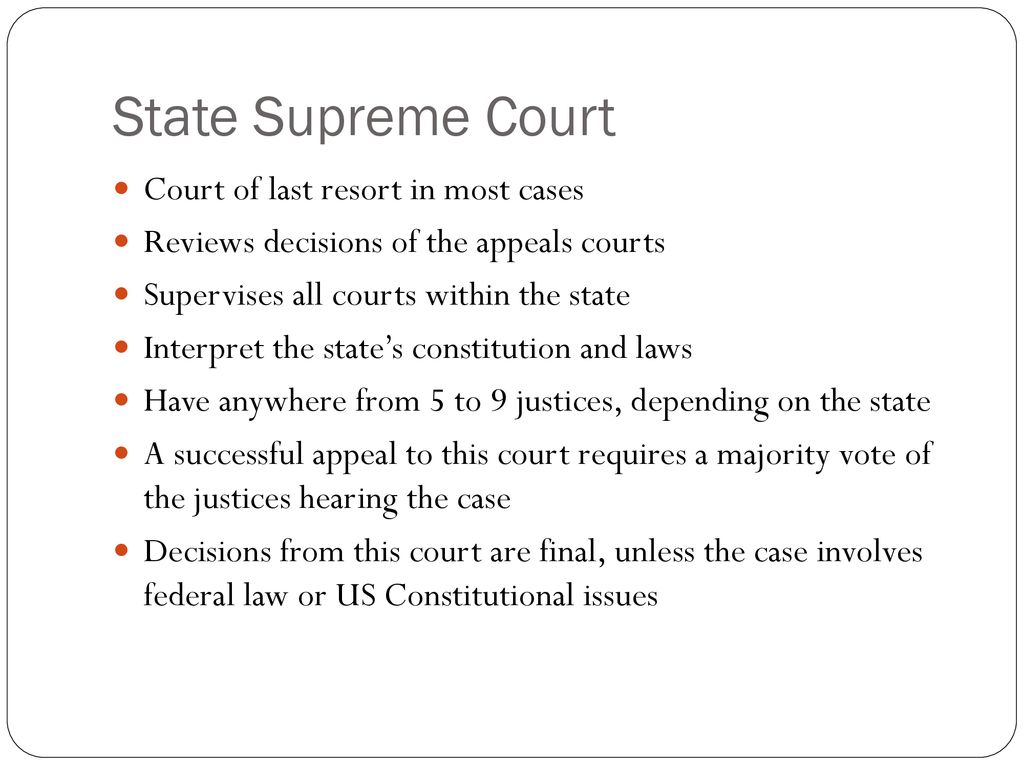 The State Judicial Branch ppt download