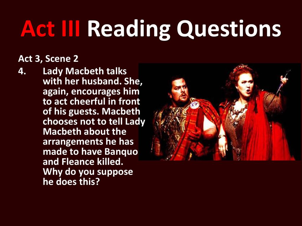 Act III Reading Questions