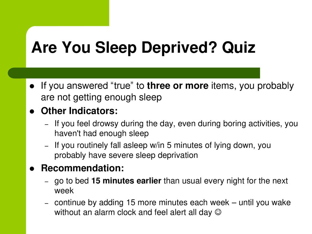 Are You Sleep Deprived Quiz