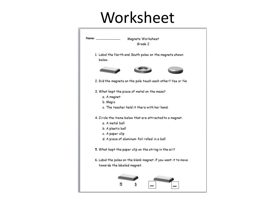magnet worksheets 4th grade