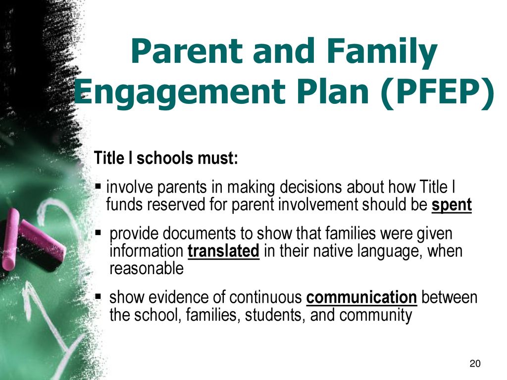Parent and Family Engagement Plan (PFEP)